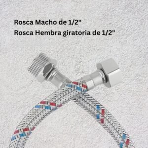 FLEXIBLE MALLADO AGUA 1/2 M-H 50CM(U065)